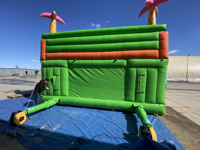 Надувная горка "Жираф и зебра" 8*7*6,3 м