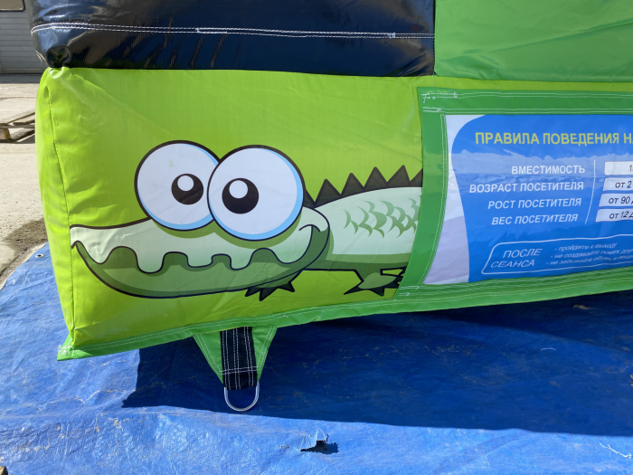 Надувная горка "Жираф и зебра" 8*7*6,3 м