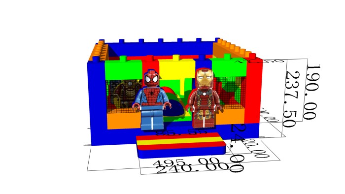 Надувной батут "Супергерои" 5*5*2,4 м 