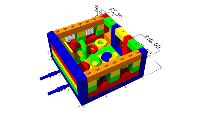 Надувной батут "Супергерои" 5*5*2,4 м 