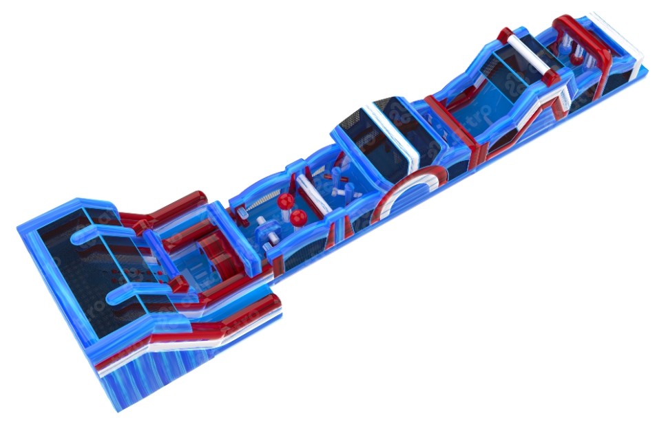 Надувная полоса препятствий «Спорт Квест» 27,5*6,2*4,4 м