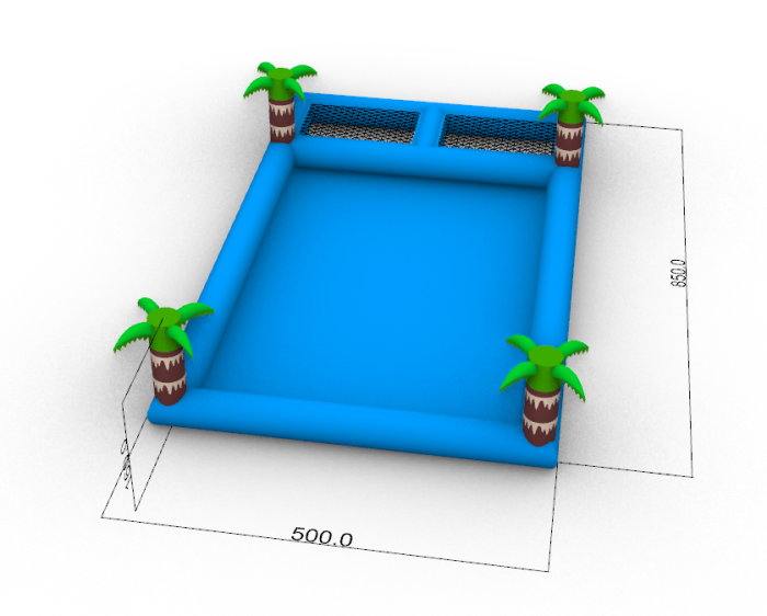 Надувной квадратный бассейн с подиумом (Китай) 8,5*5*1,6 М