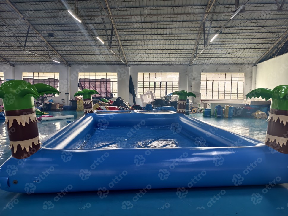 Надувной квадратный бассейн с подиумом (Китай) 8,5*5*1,6 М
