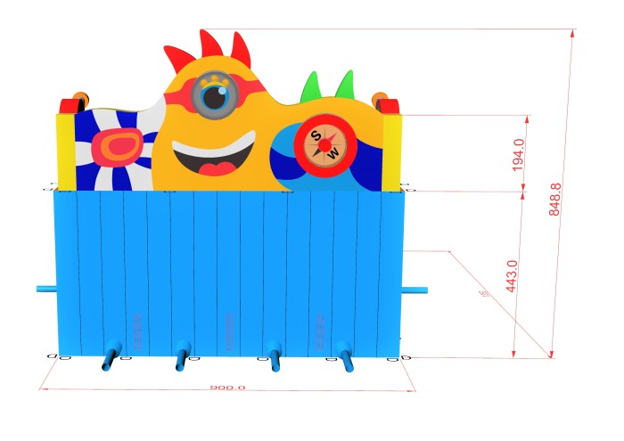 Надувной батут "Король Миньонов" 13,5*9*8,5 м