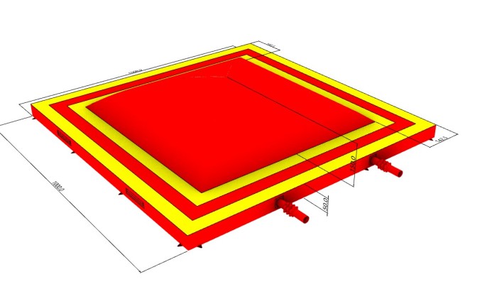 Надувная гора "Аэромат" 10*10*2 м