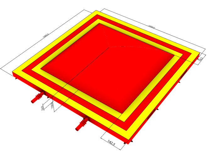 Надувная гора "Аэромат" 10*10*2 м