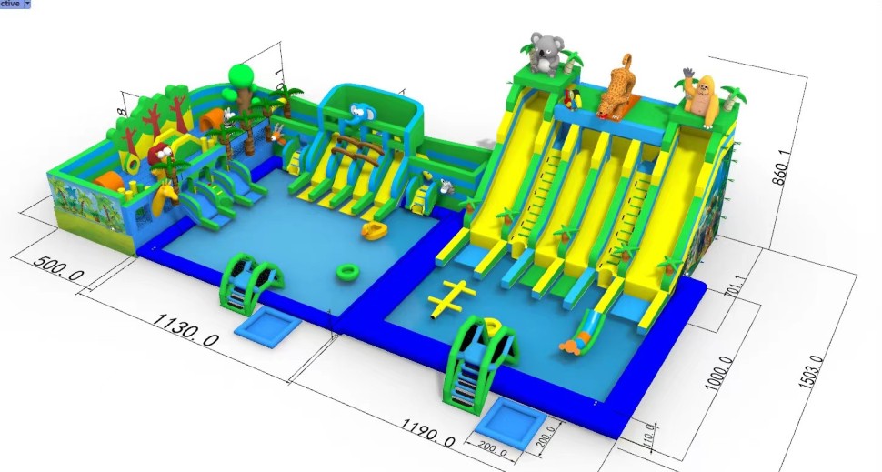 Надувной аквапарк 