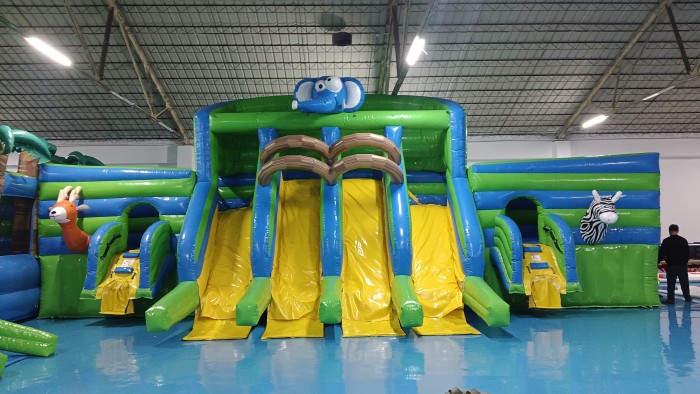 Надувной аквапарк "Пристань Тропики большая" 28*15*8,6 м