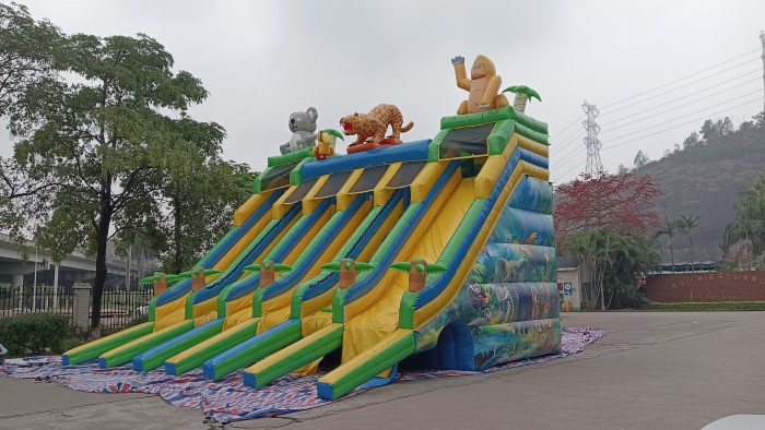 Надувной аквапарк "Пристань Тропики большая" 28*15*8,6 м