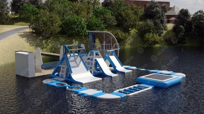 Надувной аквапарк "Спорт парк 25" 20,5*17,5*5,1 м