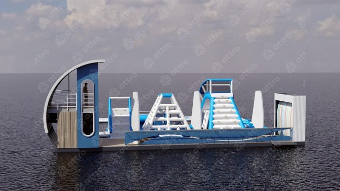 Надувной аквапарк "Спорт парк 25" 20,5*17,5*5,1 м