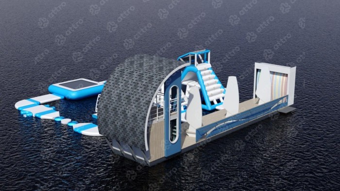 Надувной аквапарк "Спорт парк 25" 20,5*17,5*5,1 м