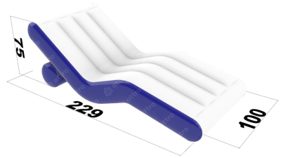 Надувной плавающий диван (шезлонг, лежак) для отдыха одноместный, 2,3*1*0,75 м