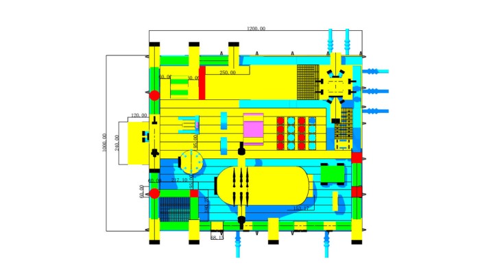 Надувной батут "Бананас" 12*10*8 м