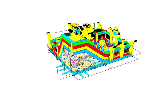 Надувной батут "Бананас" 12*10*8 м