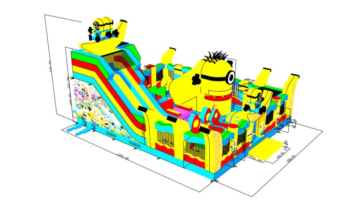 Надувной батут "Бананас" 12*10*8 м