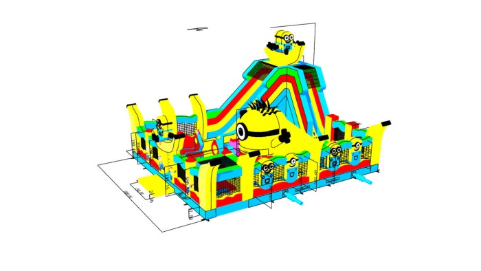 Надувной батут "Бананас" 12*10*8 м
