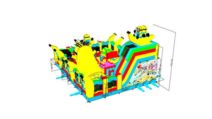 Надувной батут "Бананас" 12*10*8 м