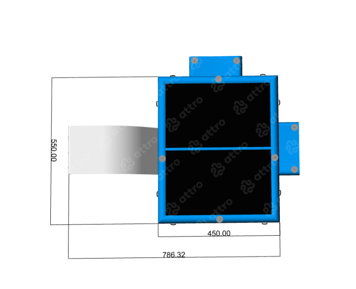 Надувная водная горка "Пирамида Джунгли" 5,5*4,5*4,2 м