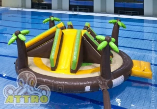 Надувной аквапарк "Остров" 6*6*2,5 м