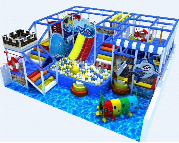 Детский игровой лабиринт «Морские обитатели» с сухим бассейном
