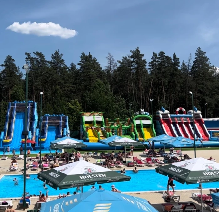 Надувной аквапарк "Пристань" 20*15*8,5 м