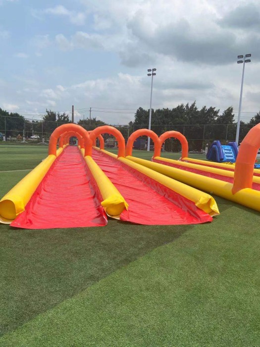 Надувная водная горка "Турбо" герметичная 2 полосы