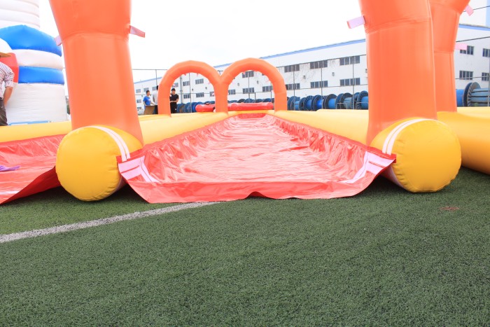 Надувная водная горка "Турбо" герметичная 2 полосы