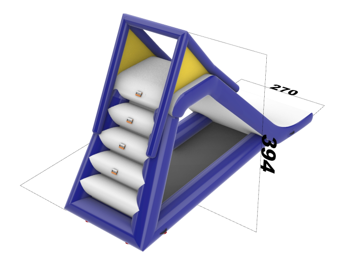 Надувная водная горка "Саммит Малая" 6,6*2,7*4 м 
