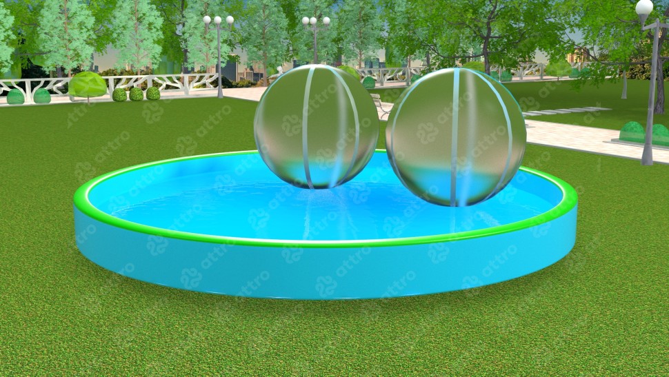 Круглый надувной бассейн с аквазорбами из Аирдек (ipoolgo)