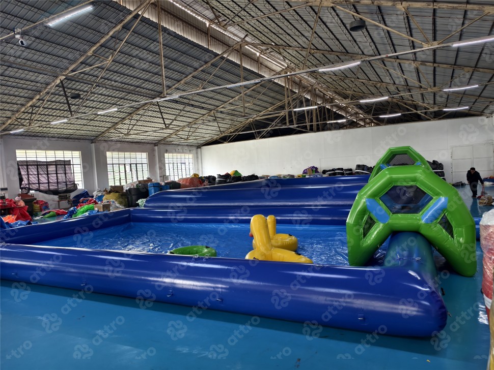 Надувной аквапарк «Пристань Тропики» OKIDS 20*15*8,6 м 