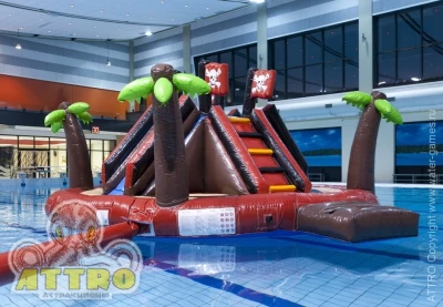 Надувной аквапарк "Пиратский" 6*6*2,5 м