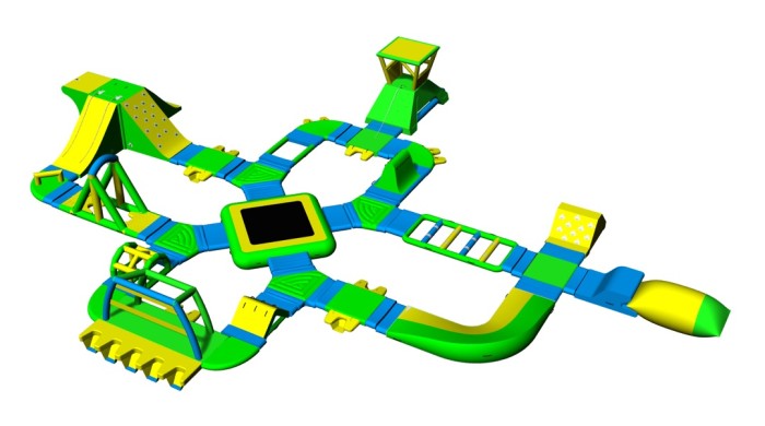 Надувной аквапарк "Спорт парк 65" 36*28*3 м