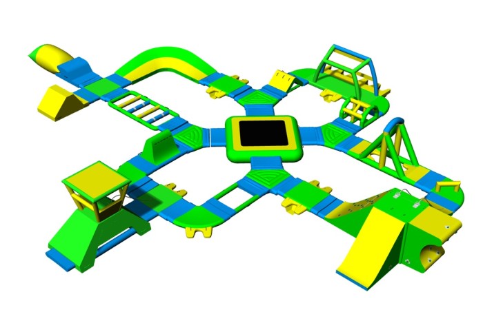 Надувной аквапарк "Спорт парк 65" 36*28*3 м
