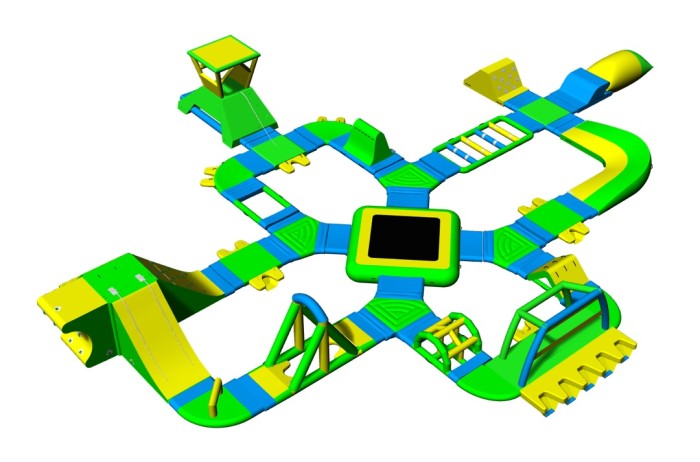 Надувной аквапарк "Спорт парк 65" 36*28*3 м