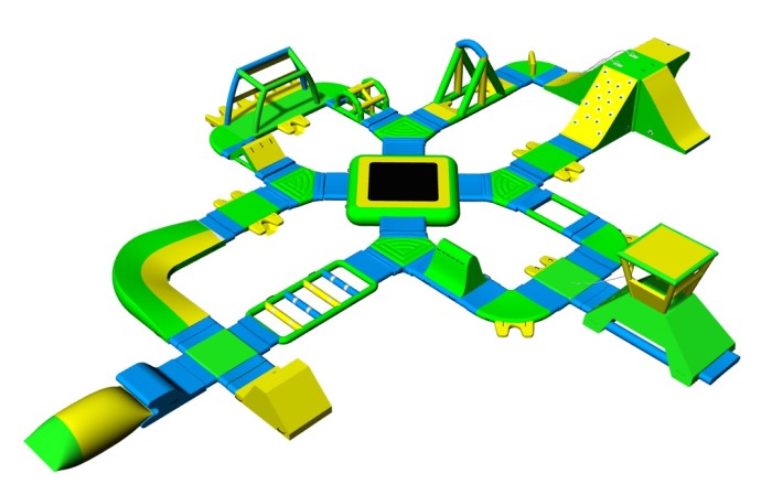 Надувной аквапарк "Спорт парк 65" 36*28*3 м