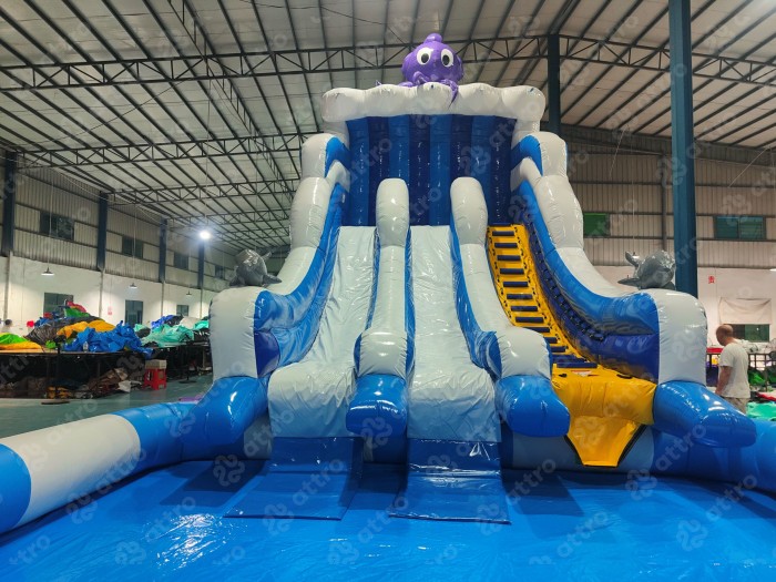 Надувной аквапарк "Осьминог на волнах" 13*7*8 м