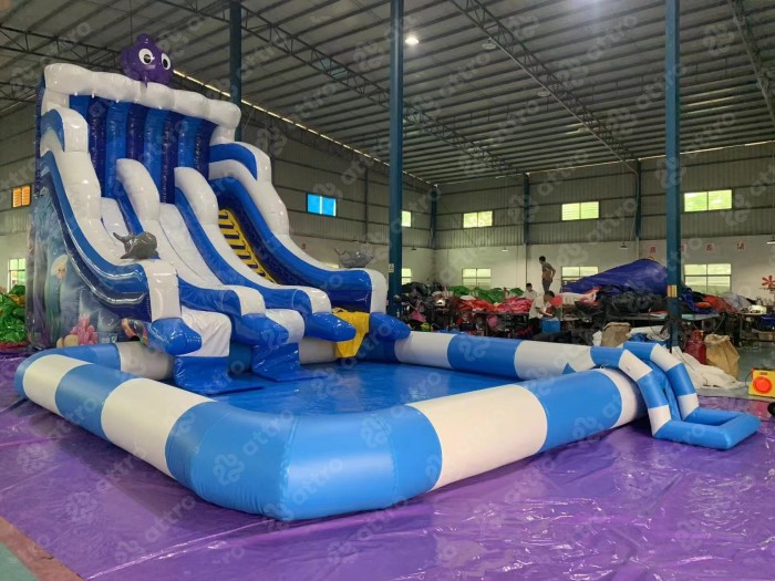 Надувной аквапарк "Осьминог на волнах" 13*7*8 м