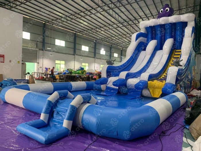 Надувной аквапарк "Осьминог на волнах" 13*7*8 м