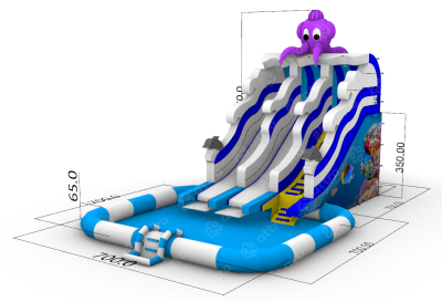 Надувной аквапарк &quot;Осьминог на волнах&quot; 13*7*8 м