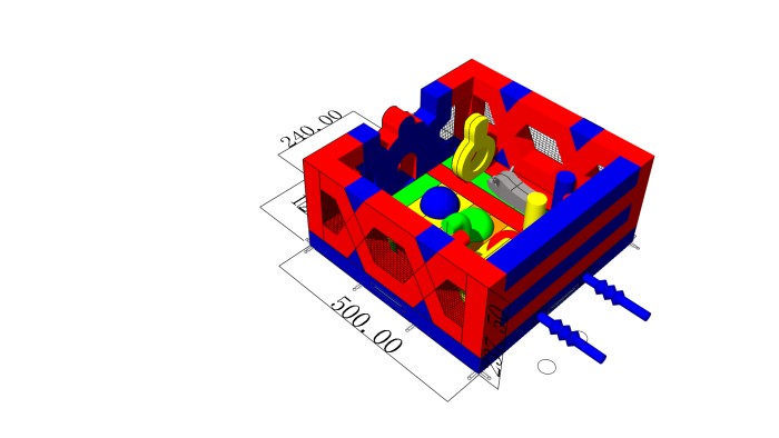 Надувной батут "Спайдер" 5*5*2,4 м