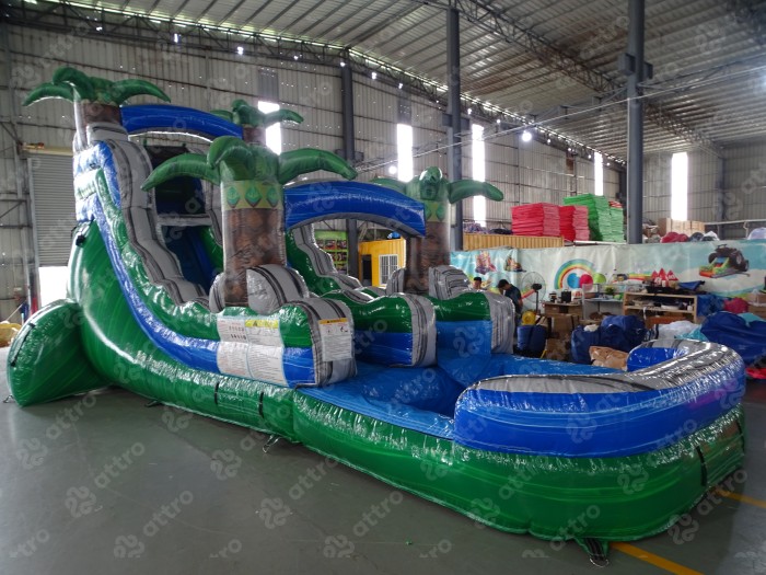 Надувная водная горка "Путешествие по джунглям" 8,5*5*4,5 м