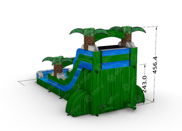 Надувная водная горка "Путешествие по джунглям" 8,5*5*4,5 м