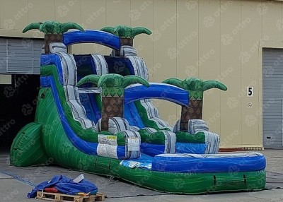 Надувная водная горка "Путешествие по джунглям" 8,5*5*4,5 м