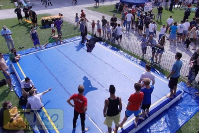 Надувной акробатический мат 6*6*0,2 м