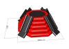Надувной аквапарк "ATTRO-Red" 30*30*5.5 м 