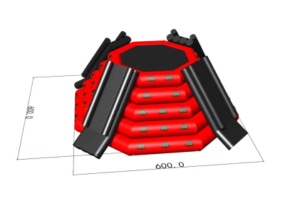 Надувной аквапарк "ATTRO-Red" 30*30*5.5 м 
