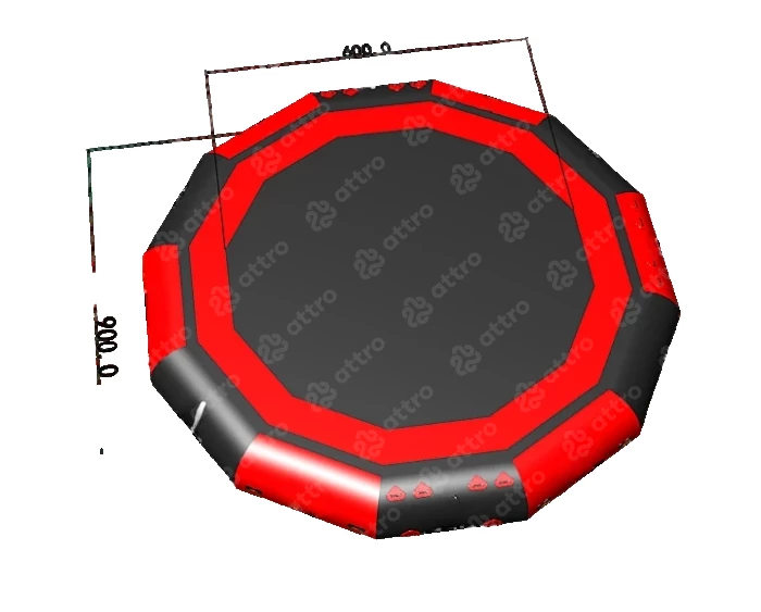 Надувной аквапарк "ATTRO-Red" 30*30*5.5 м 