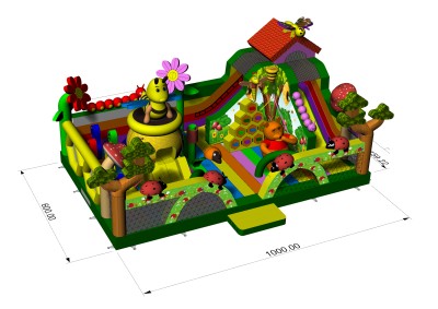 Надувной батут «Пчелка» 10*6*5 м