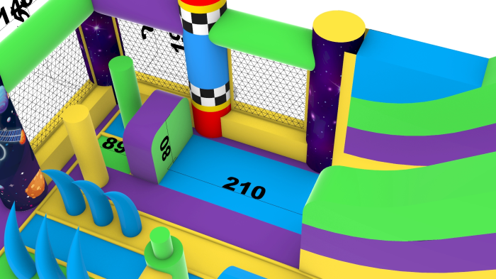 Надувной батут "Космос" 10*7*7 м